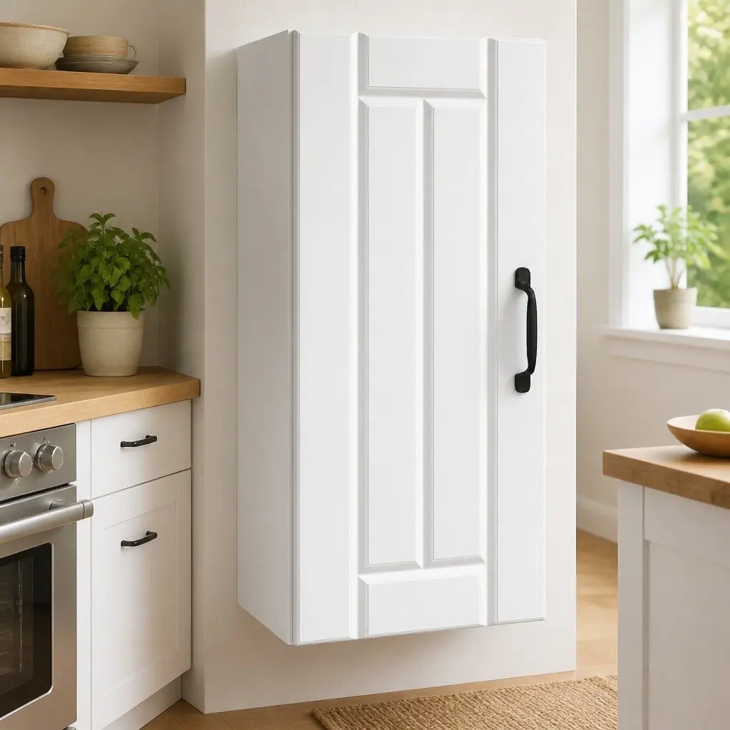 White Engineered Wood Wall Cabinet