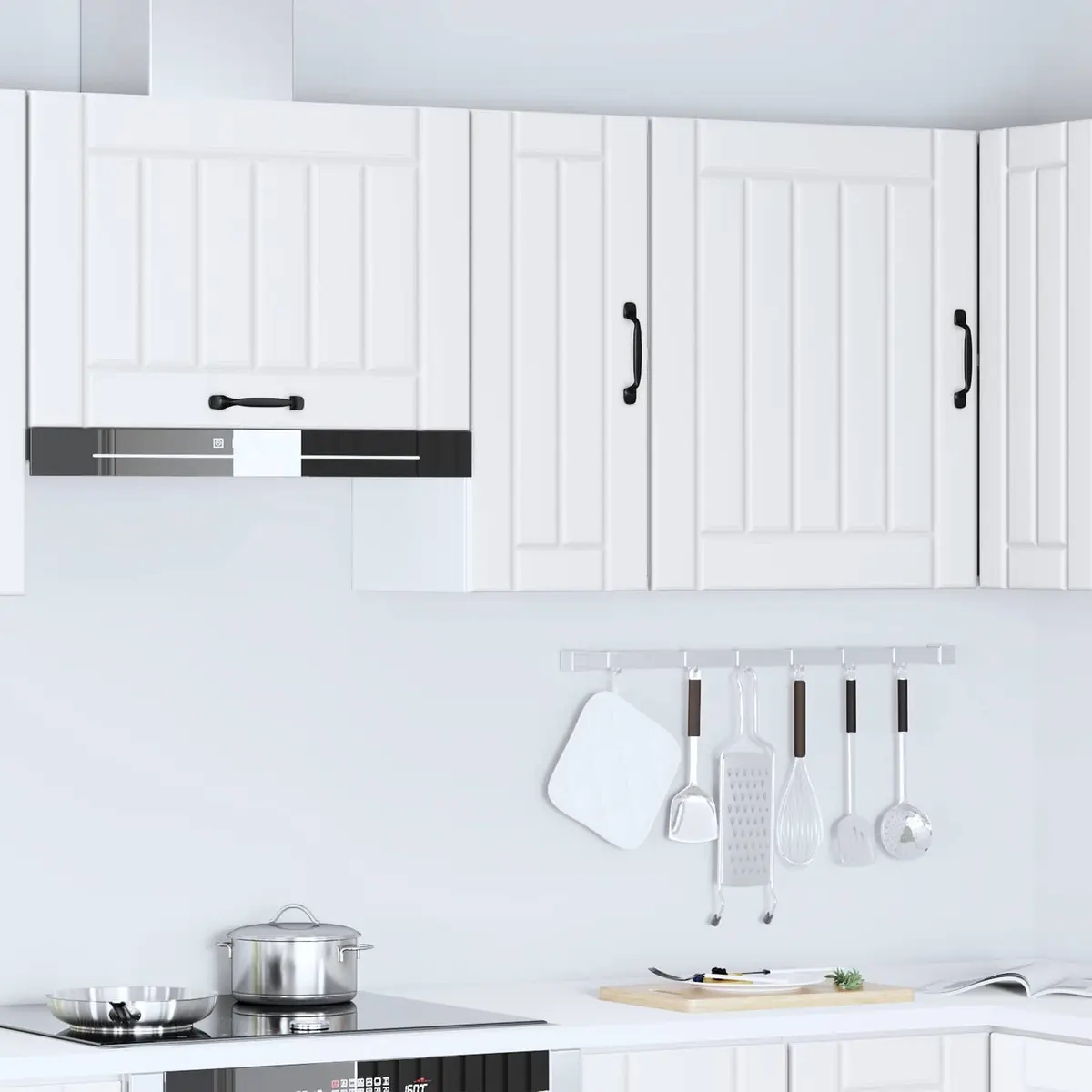 White Engineered Wood Wall Cabinet