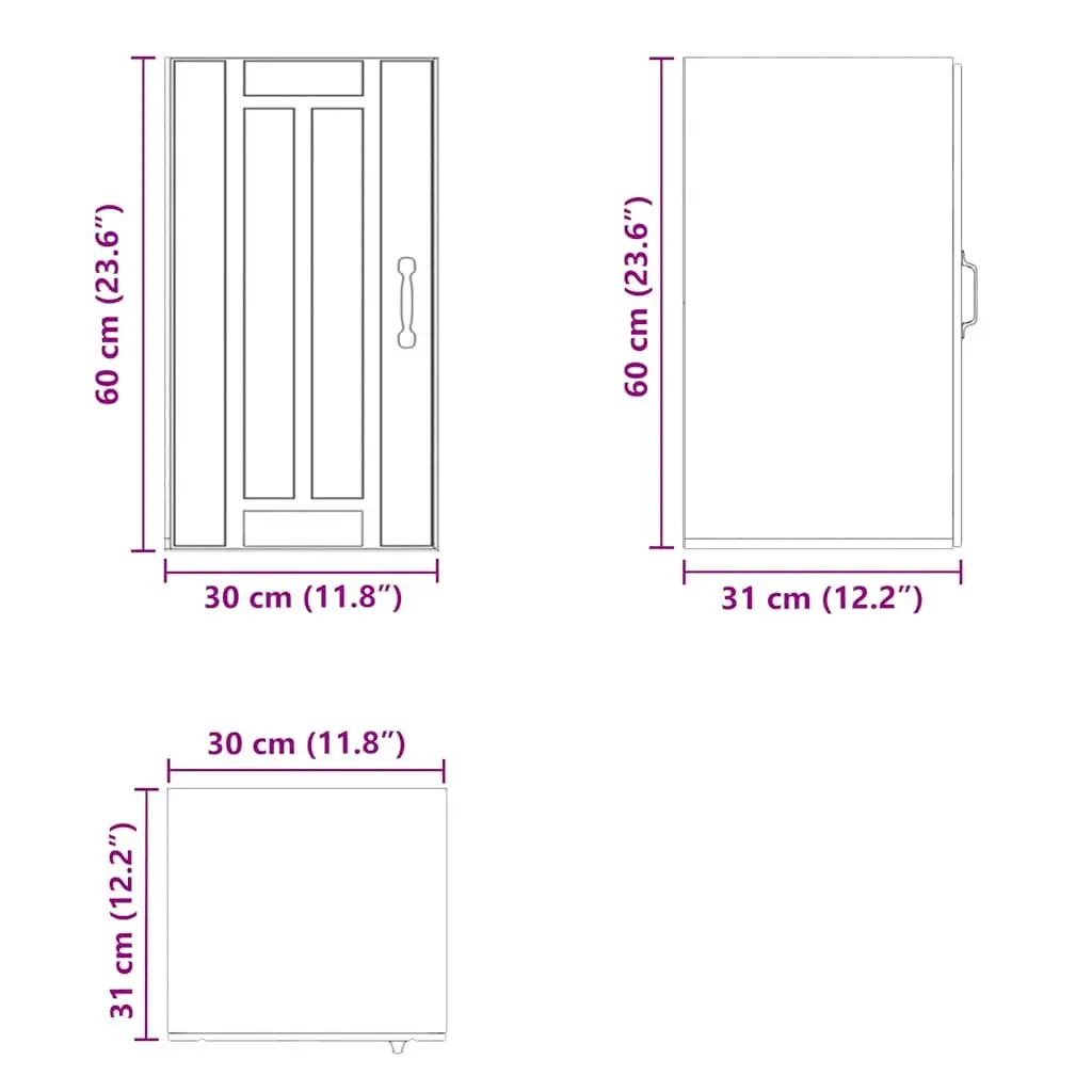White High Gloss Engineered Wood Cabinet