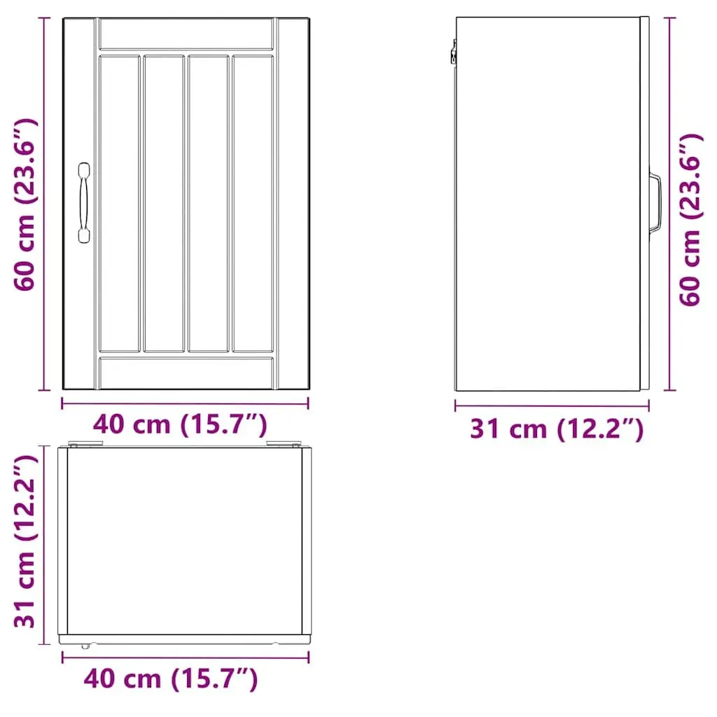 Kitchen Wall Cabinet White Engineered Wood Storage Glass Door Wall-Mounted