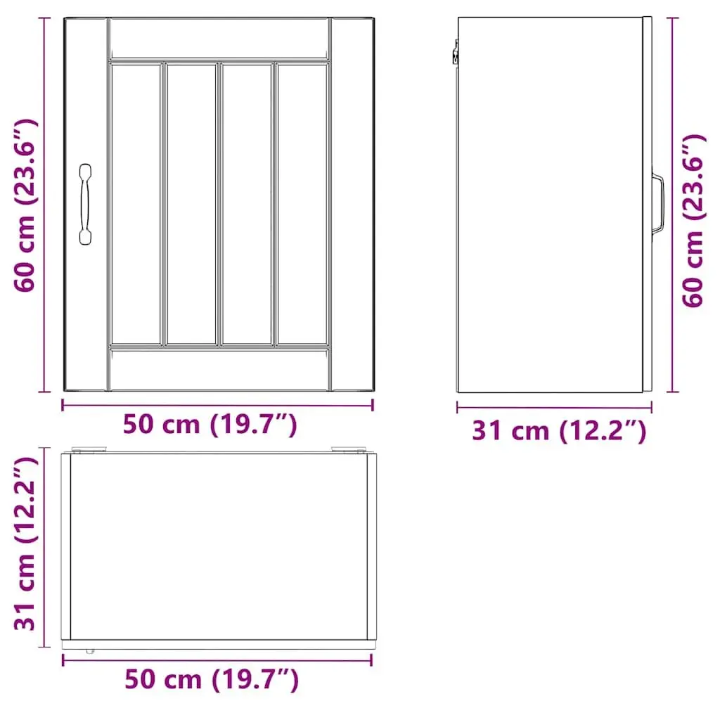 White Engineered Wood Wall Cabinet