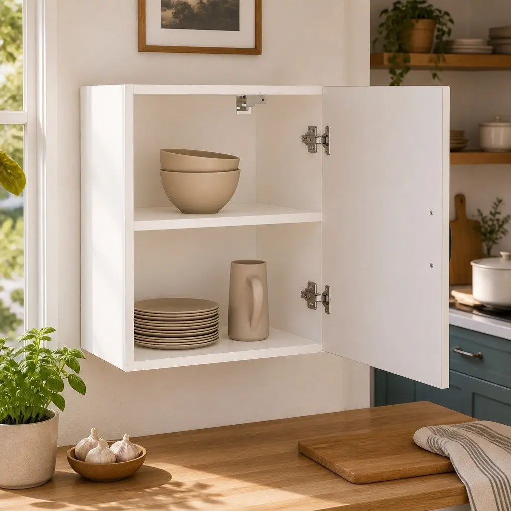 White Kitchen Wall Cabinets, 2 pcs