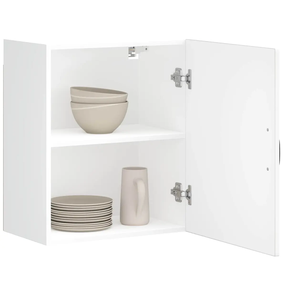 White Kitchen Wall Cabinets, 2 pcs