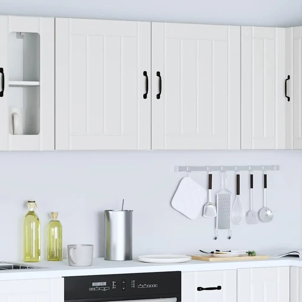 White Kitchen Wall Cabinets, 2 pcs