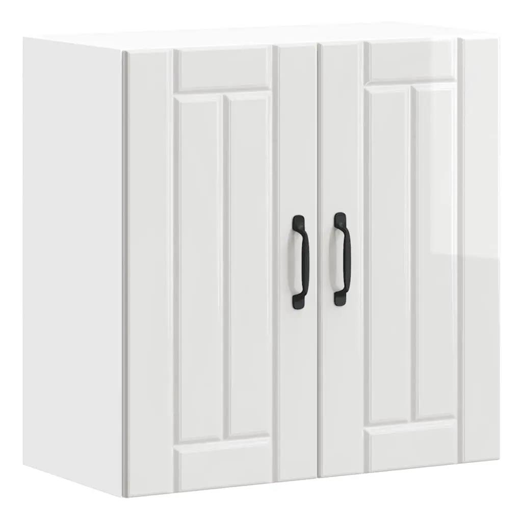 White Engineered Wood Glass Door Cabinet