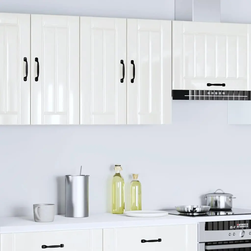 White Engineered Wood Glass Door Cabinet