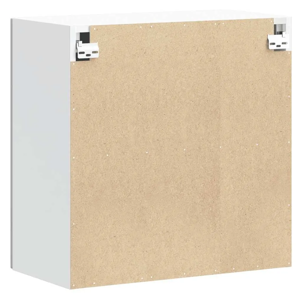 White Engineered Wood Glass Door Cabinet