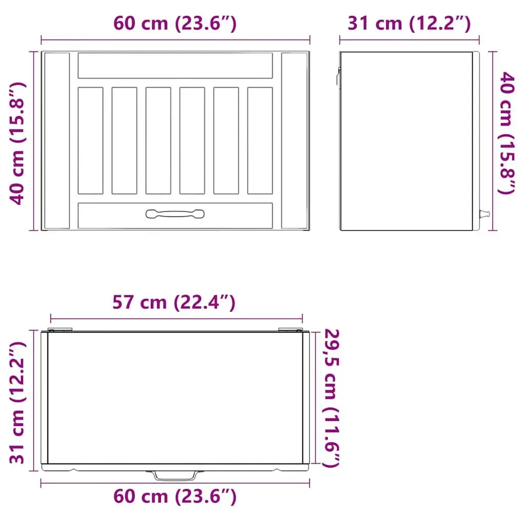 Kitchen Wall Cabinet White Engineered Wood Glass Door Storage Organiser Mount