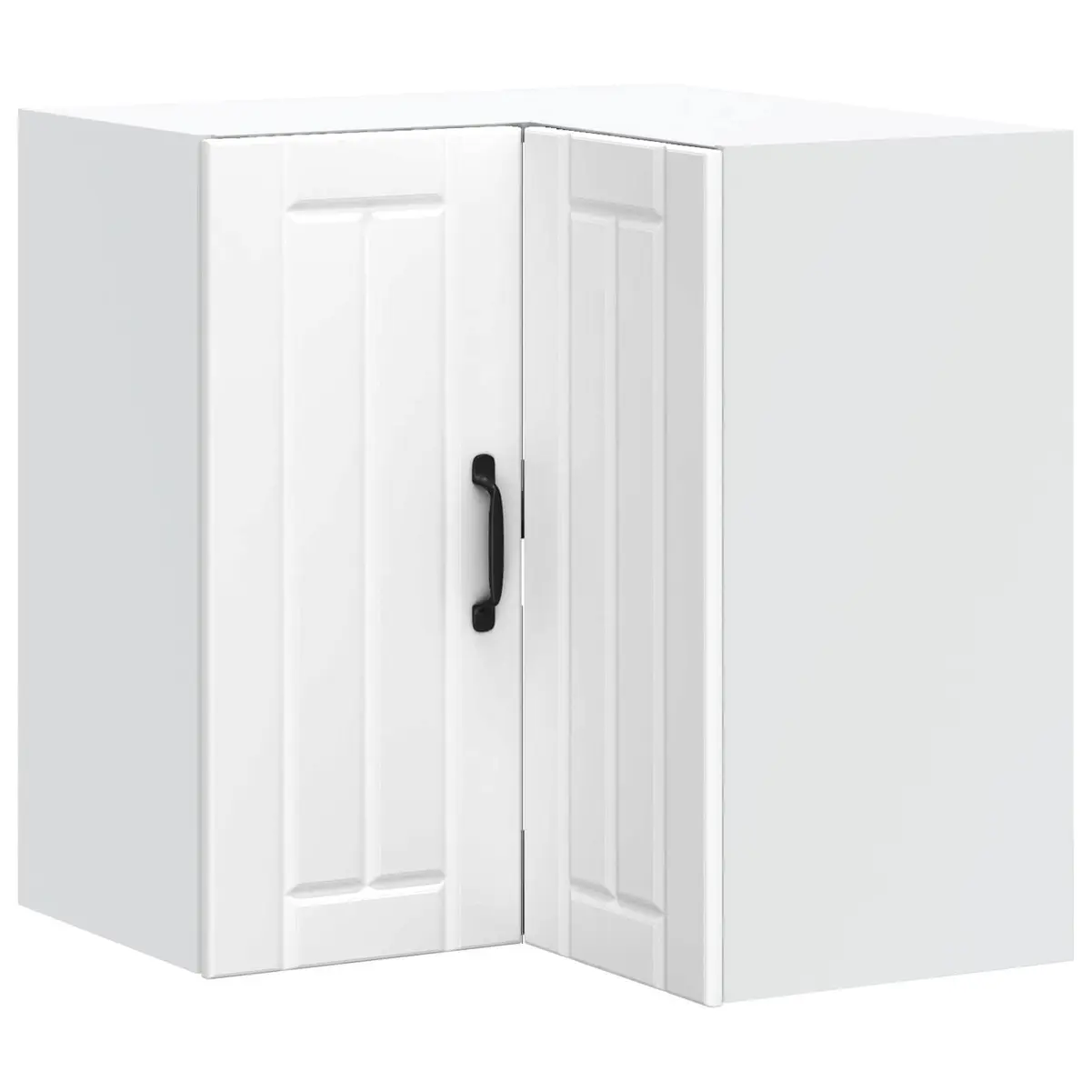 Kitchen Corner Cabinet Wall Mounted White Engineered Wood Storage