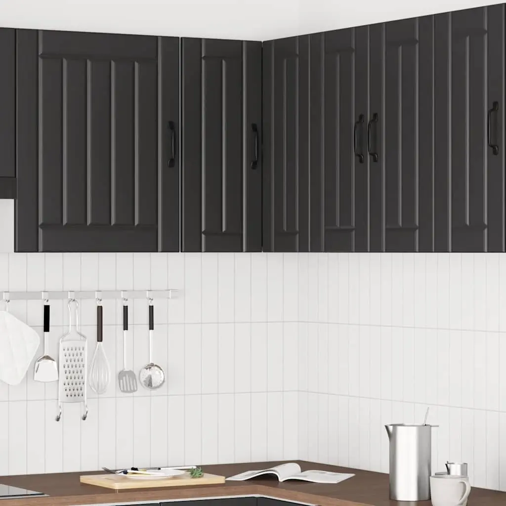 Black Kitchen Wall Corner Cabinet