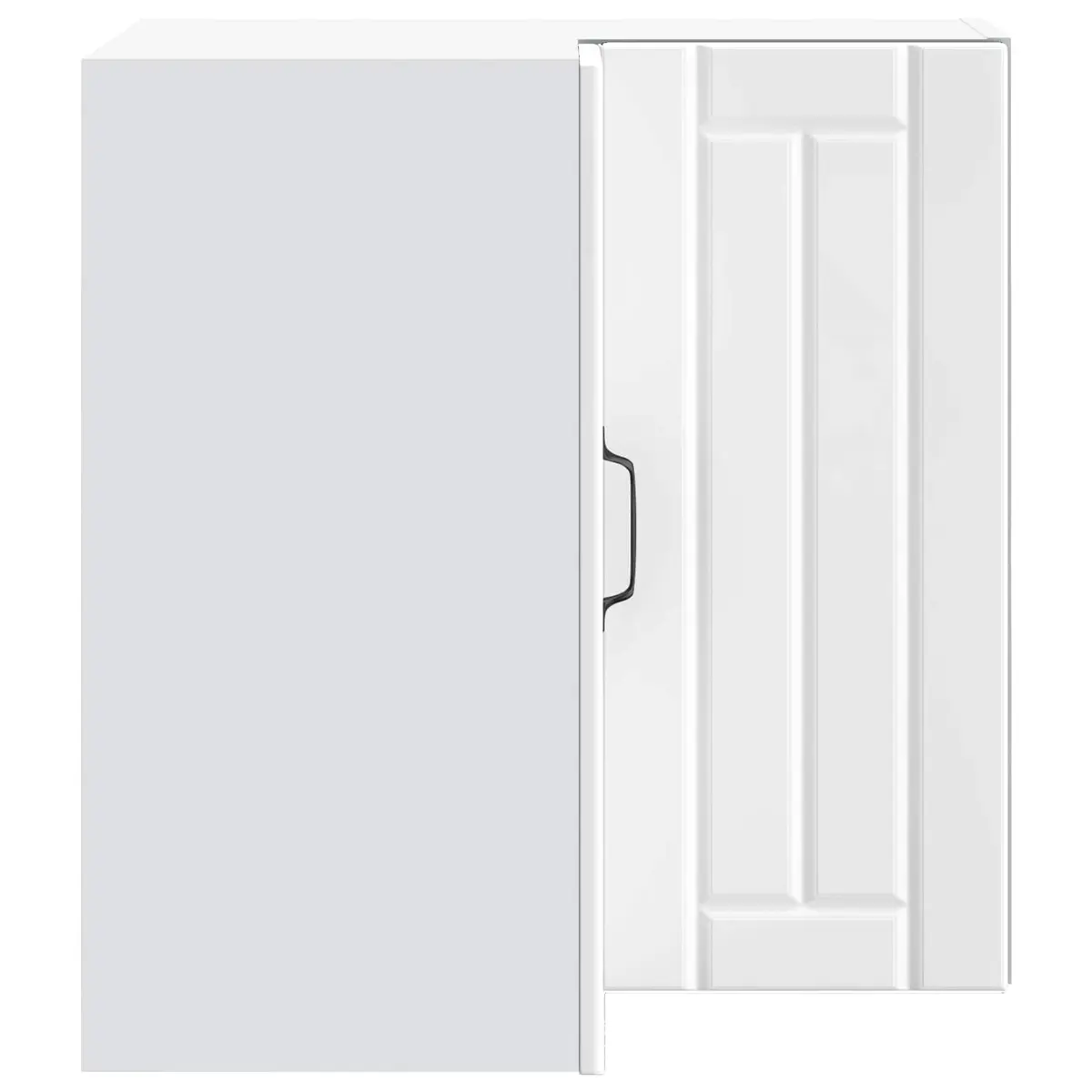 Kitchen Wall Corner Cabinet White High Gloss Engineered Wood Storage Cupboard