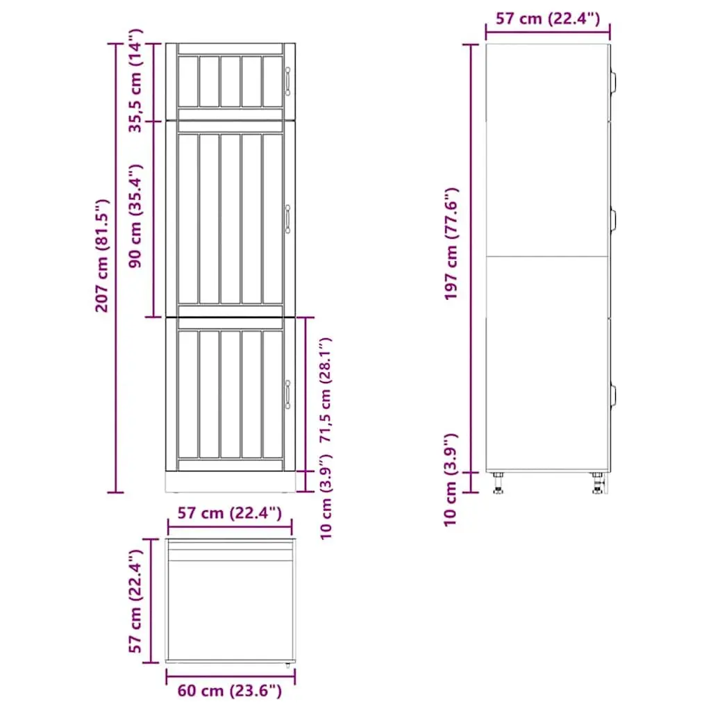 Engineered Wood High Gloss Kitchen Cupboard