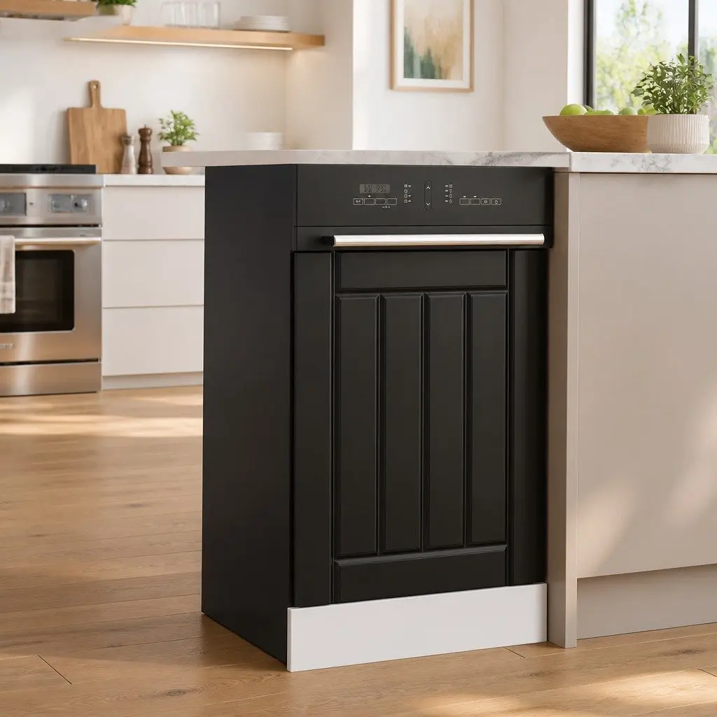 Black Dishwasher Front Panel Cover