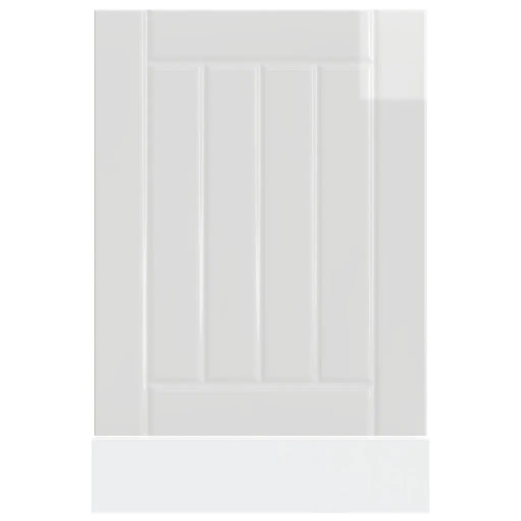 Dishwasher Panel High Gloss White Engineered Wood Kitchen Cabinet Front Cover