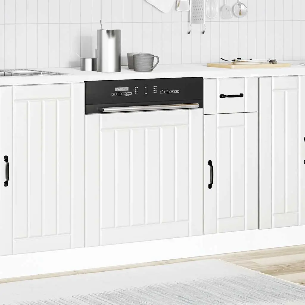 Dishwasher Panel White Engineered Wood Kitchen Cabinet Front Cover Protective