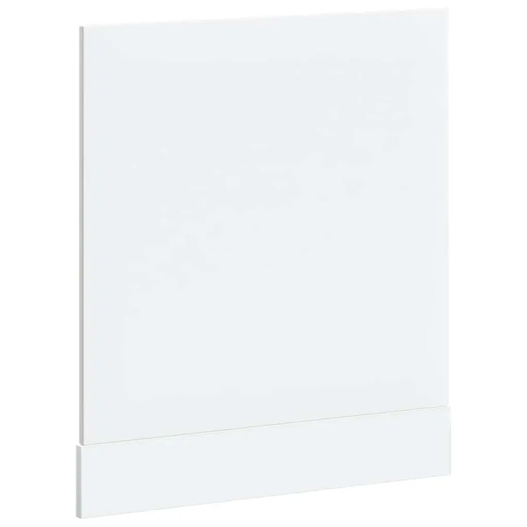 Dishwasher Panel White High Gloss Kitchen Cabinet Front Cover Engineered Wood