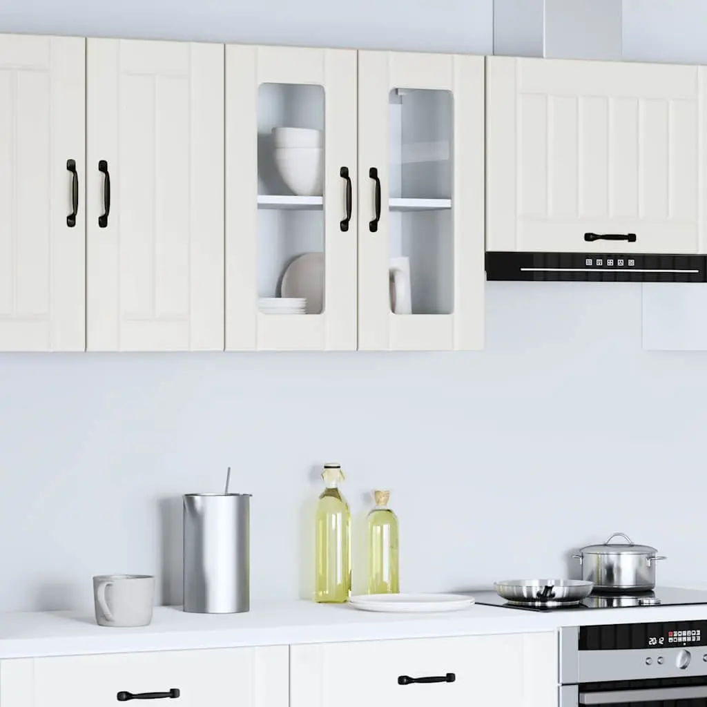 White Glass Door Kitchen Wall Cabinet
