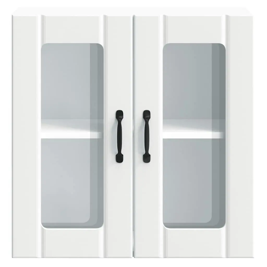 White Glass Door Kitchen Wall Cabinet