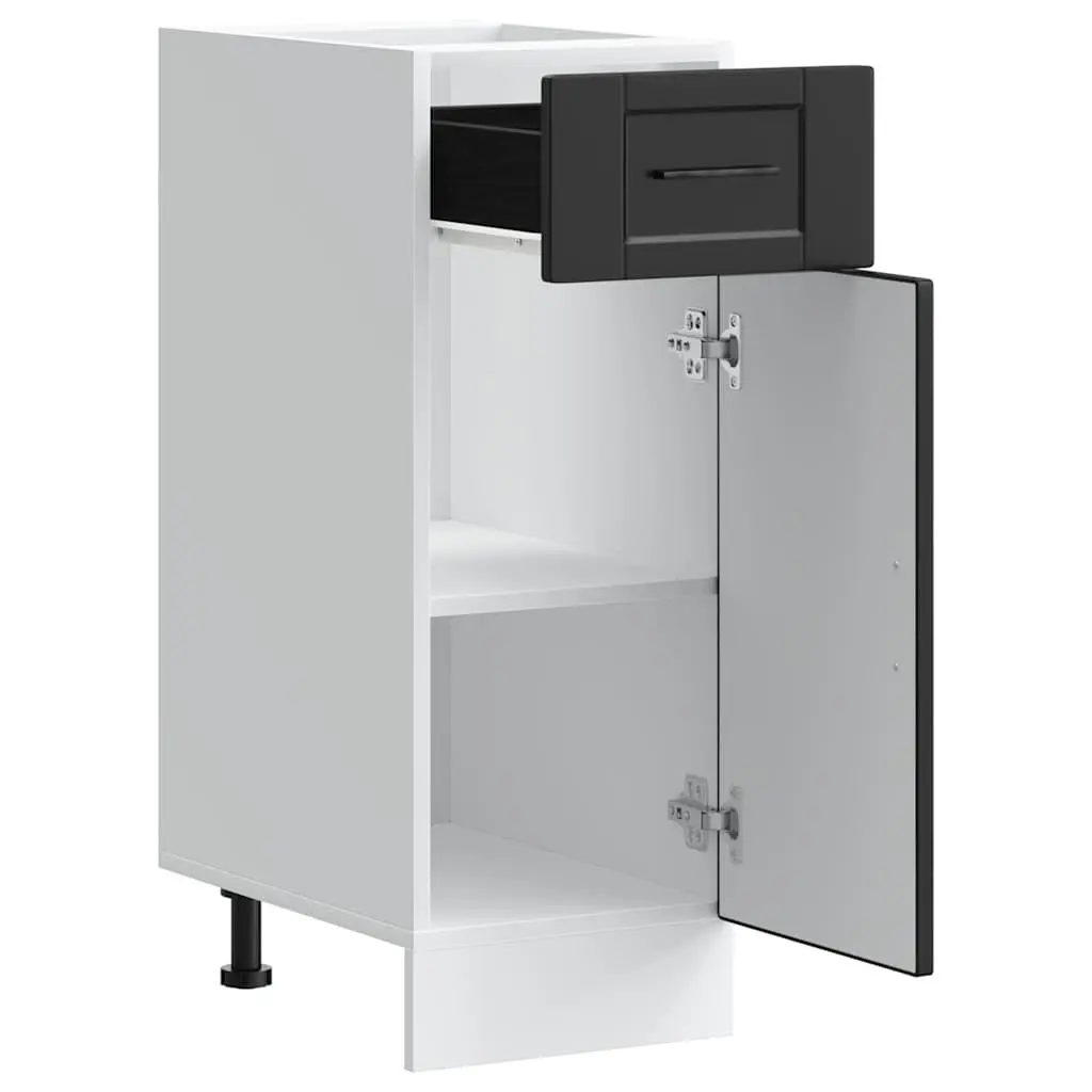 Black Kitchen Base Cabinet with Adjustable Feet