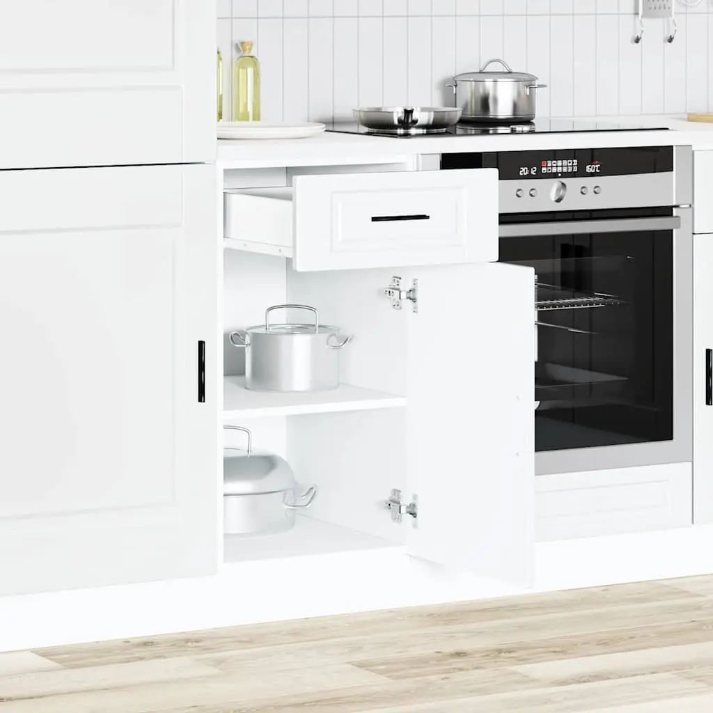Kitchen Base Cabinet White Storage Cupboard Adjustable Feet