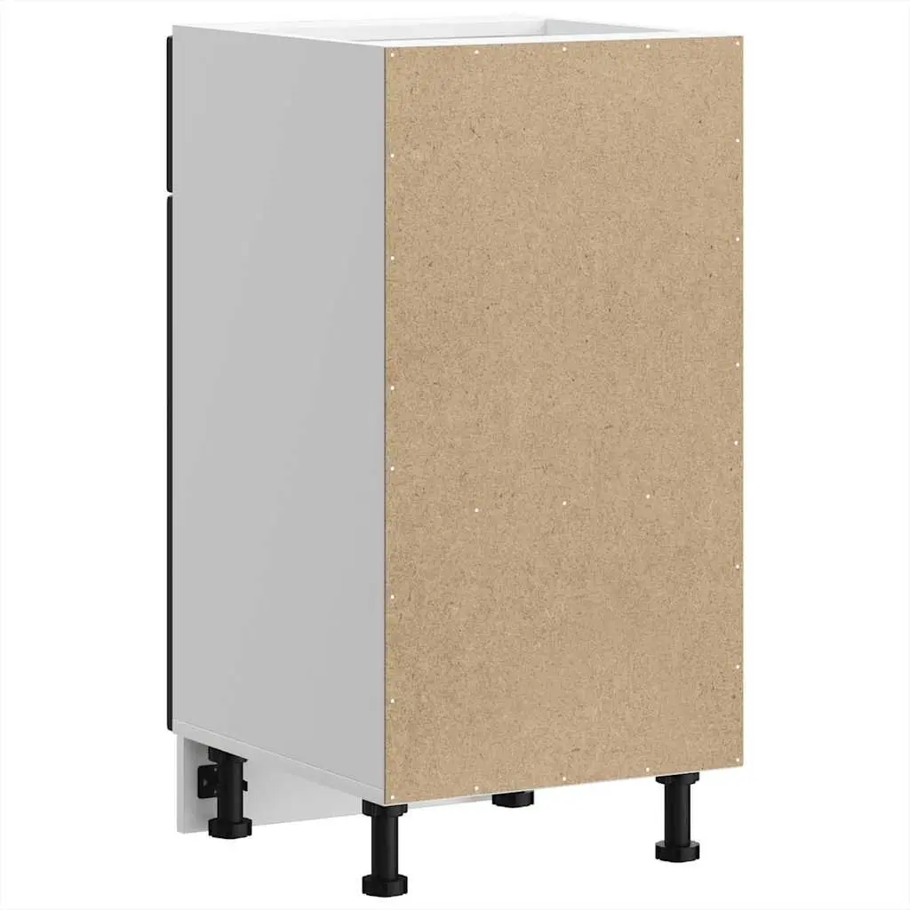 Black Kitchen Base Cabinet with Engineered Wood Build