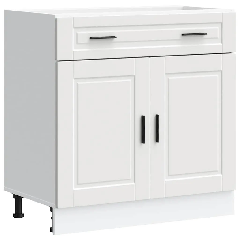 White Engineered Wood Kitchen Cabinet with Ample Storage