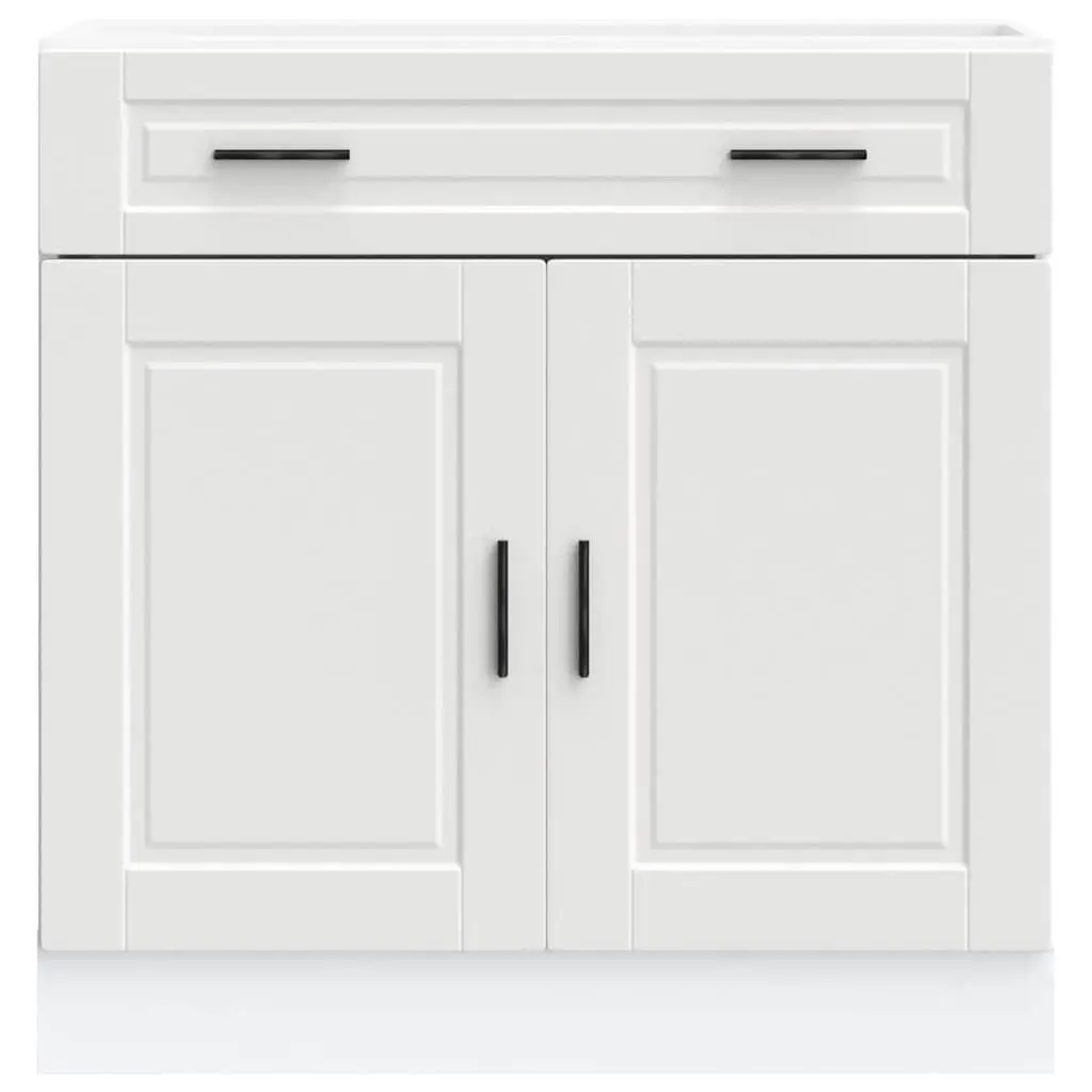 White Engineered Wood Kitchen Cabinet with Ample Storage