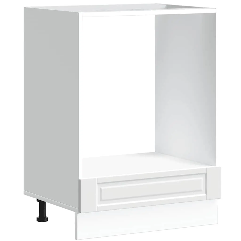 White Engineered Wood Oven Cabinet with Large Compartment