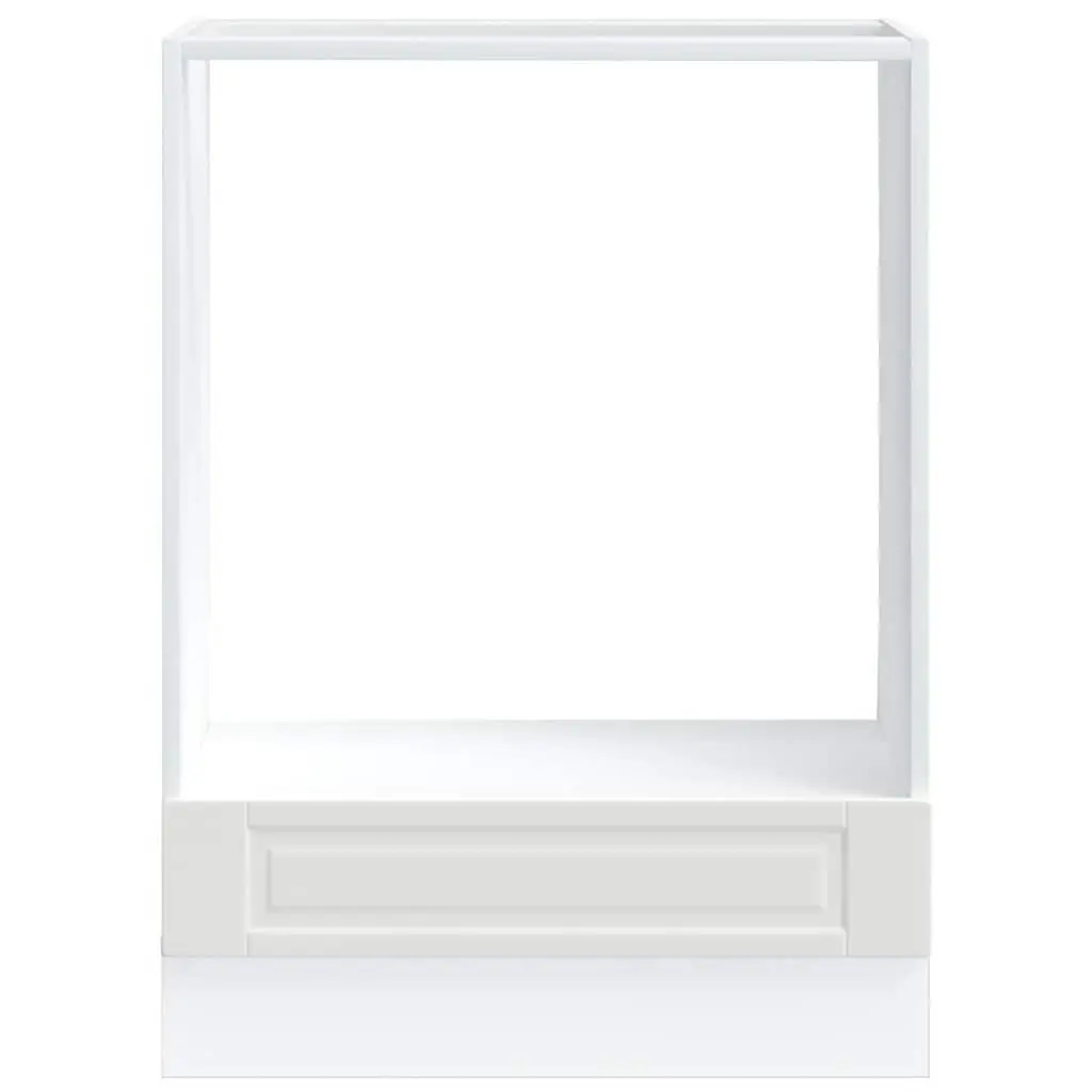 White Engineered Wood Oven Cabinet with Large Compartment