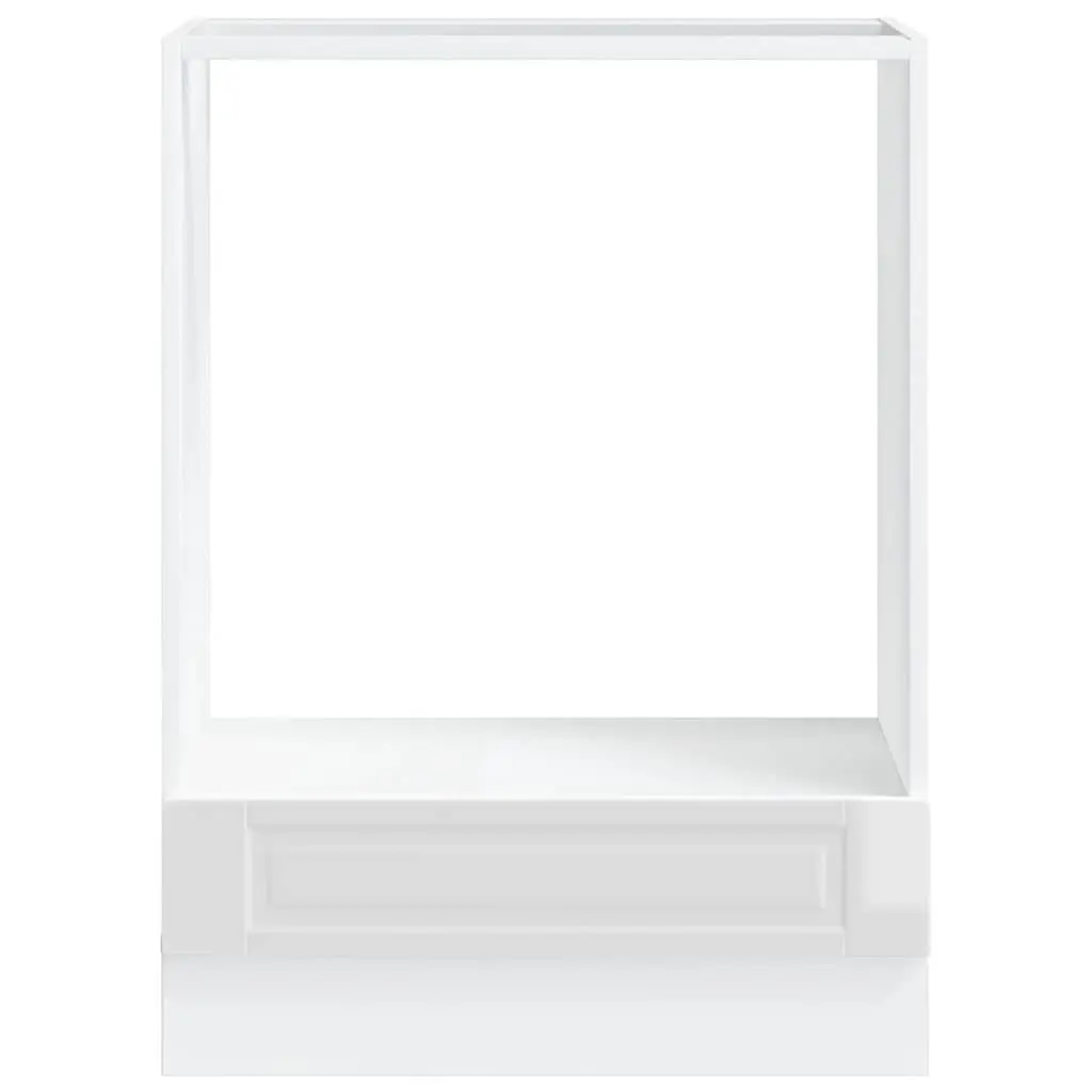 Oven Cabinet Kitchen Storage Unit White High Gloss Engineered Wood Compact