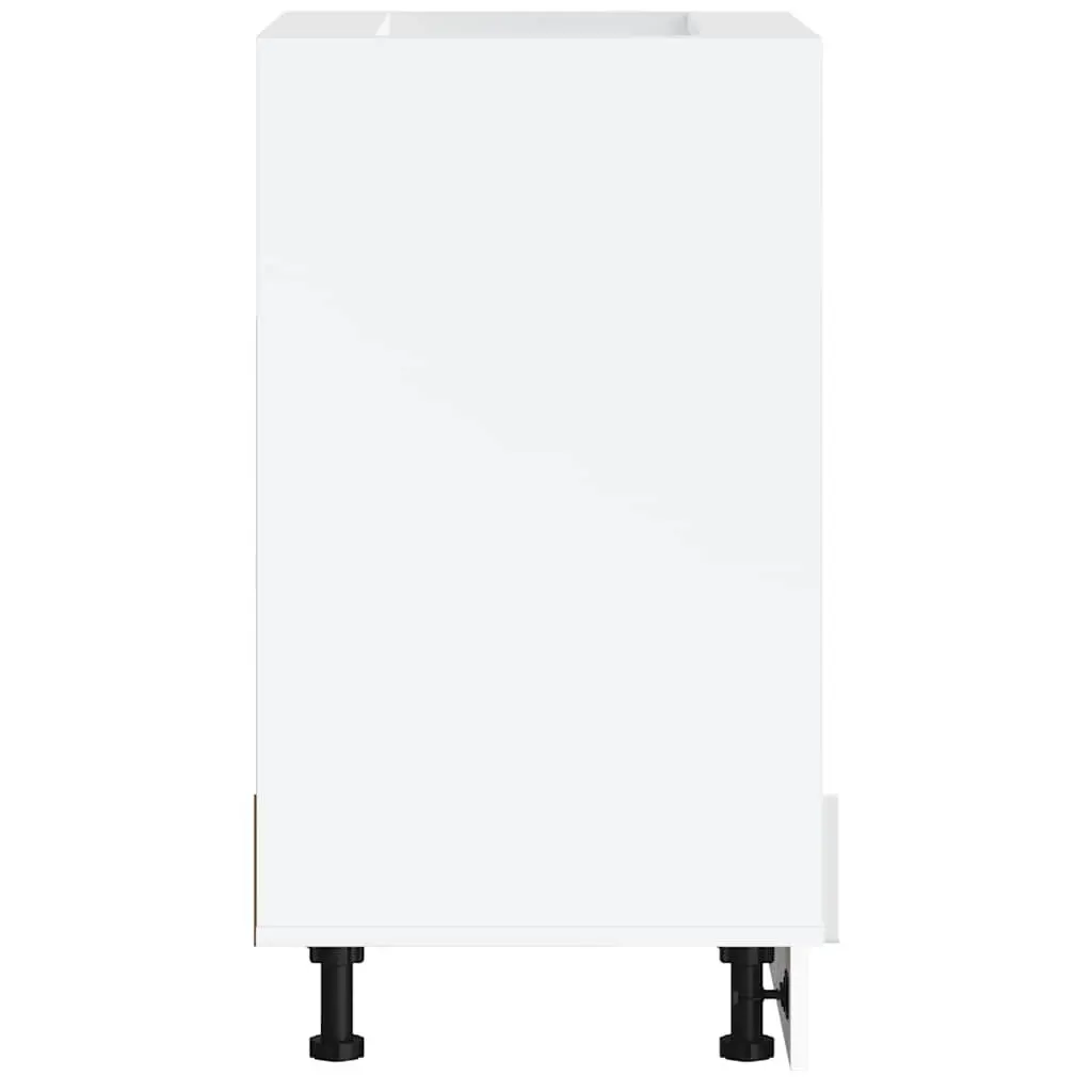 Oven Cabinet Kitchen Storage Unit White High Gloss Engineered Wood Compact
