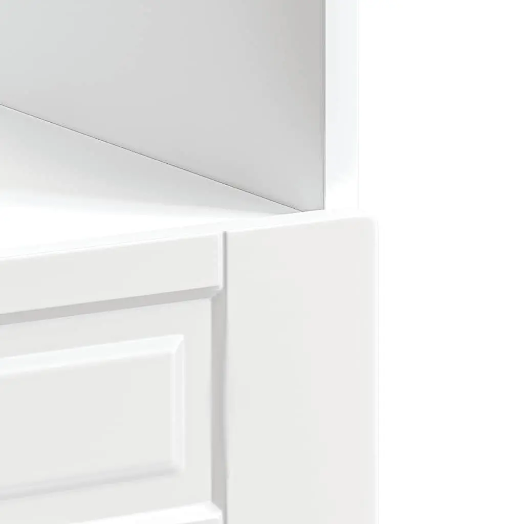 Oven Cabinet Kitchen Storage Unit White High Gloss Engineered Wood Compact