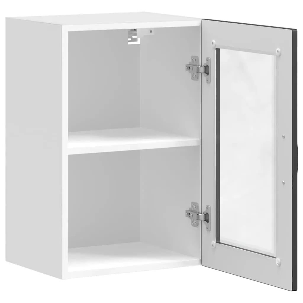 Kitchen Wall Cabinet Black Glass Door Storage Organiser Size