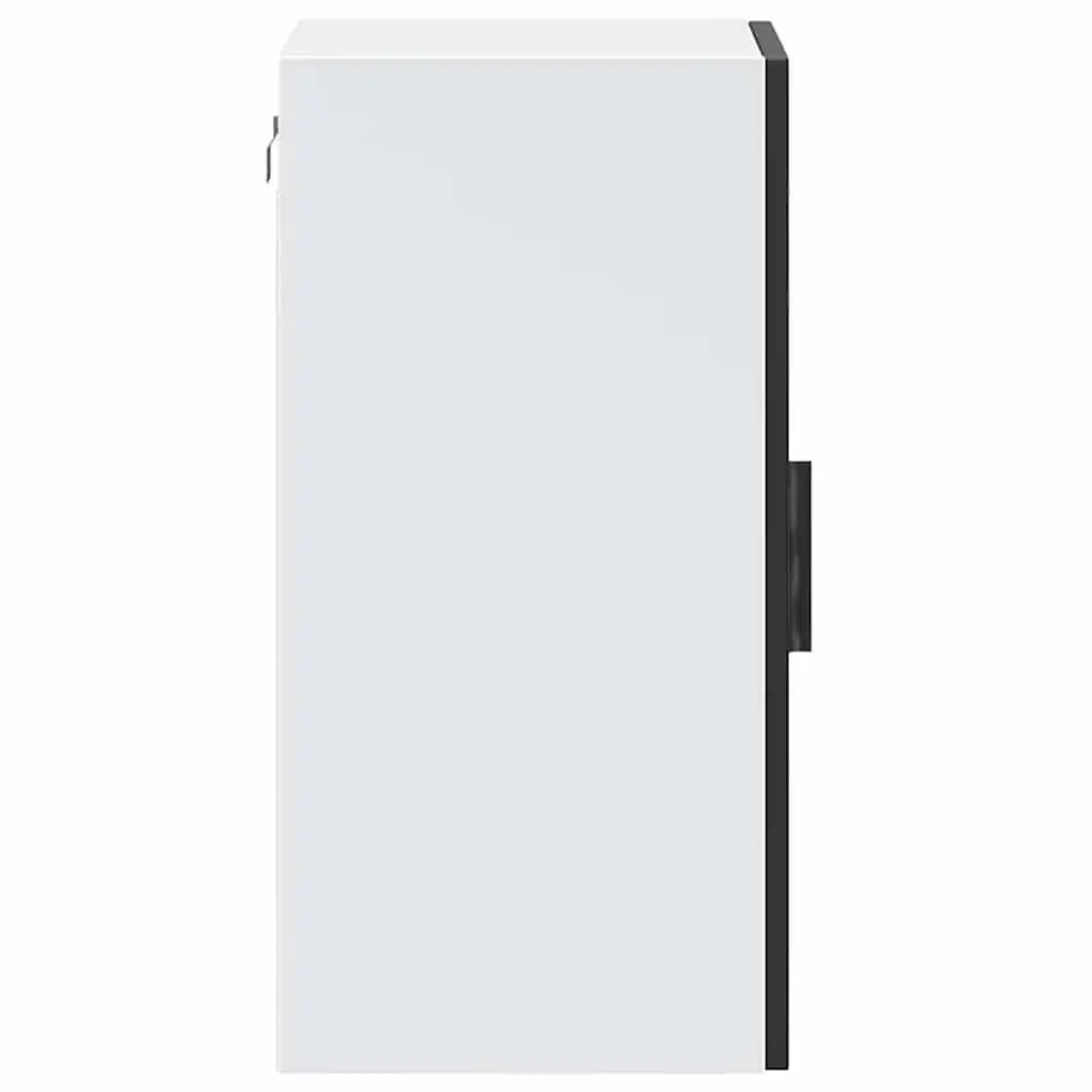 Kitchen Wall Cabinet Black Glass Door Storage Organiser Size