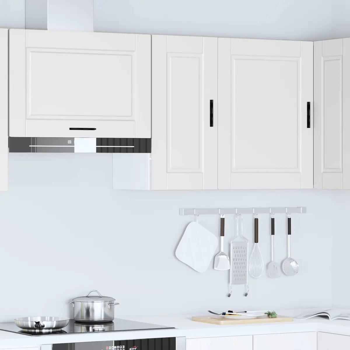 White Engineered Wood Wall Cabinet