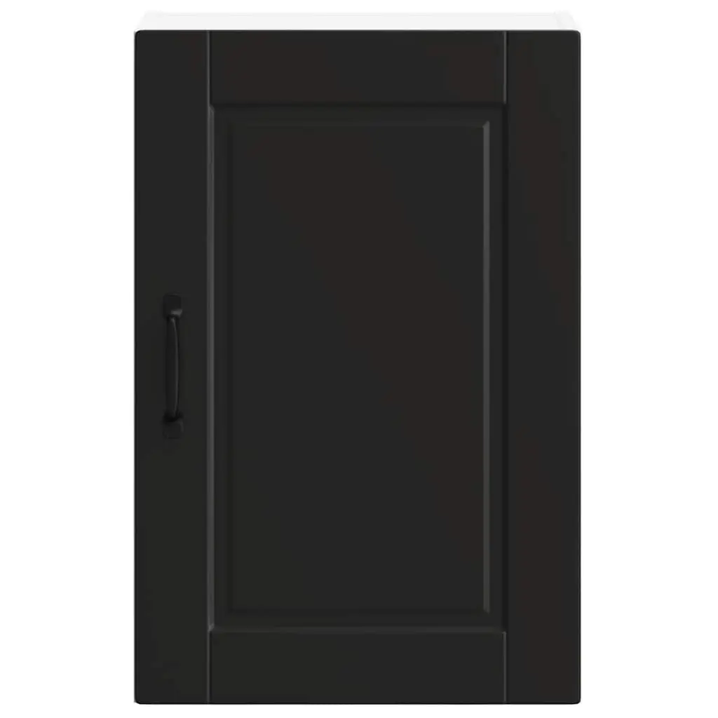 Black Engineered Wood Wall Cabinet