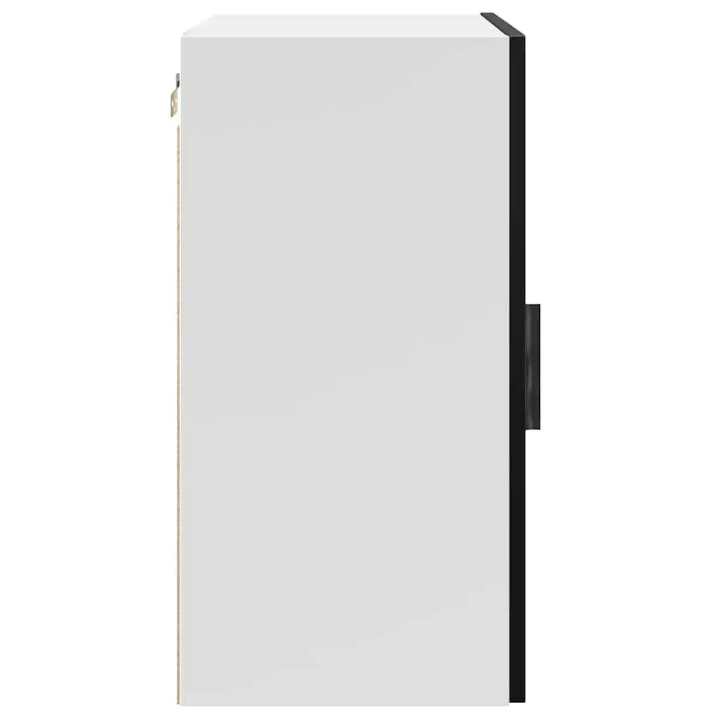 Black Engineered Wood Wall Cabinet