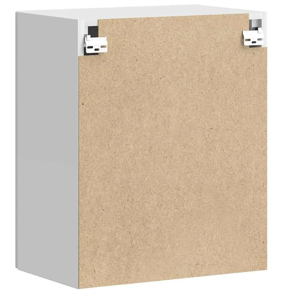Kitchen Cabinets Wall Mounted 2 Piece White Engineered Wood Storage Cupboards