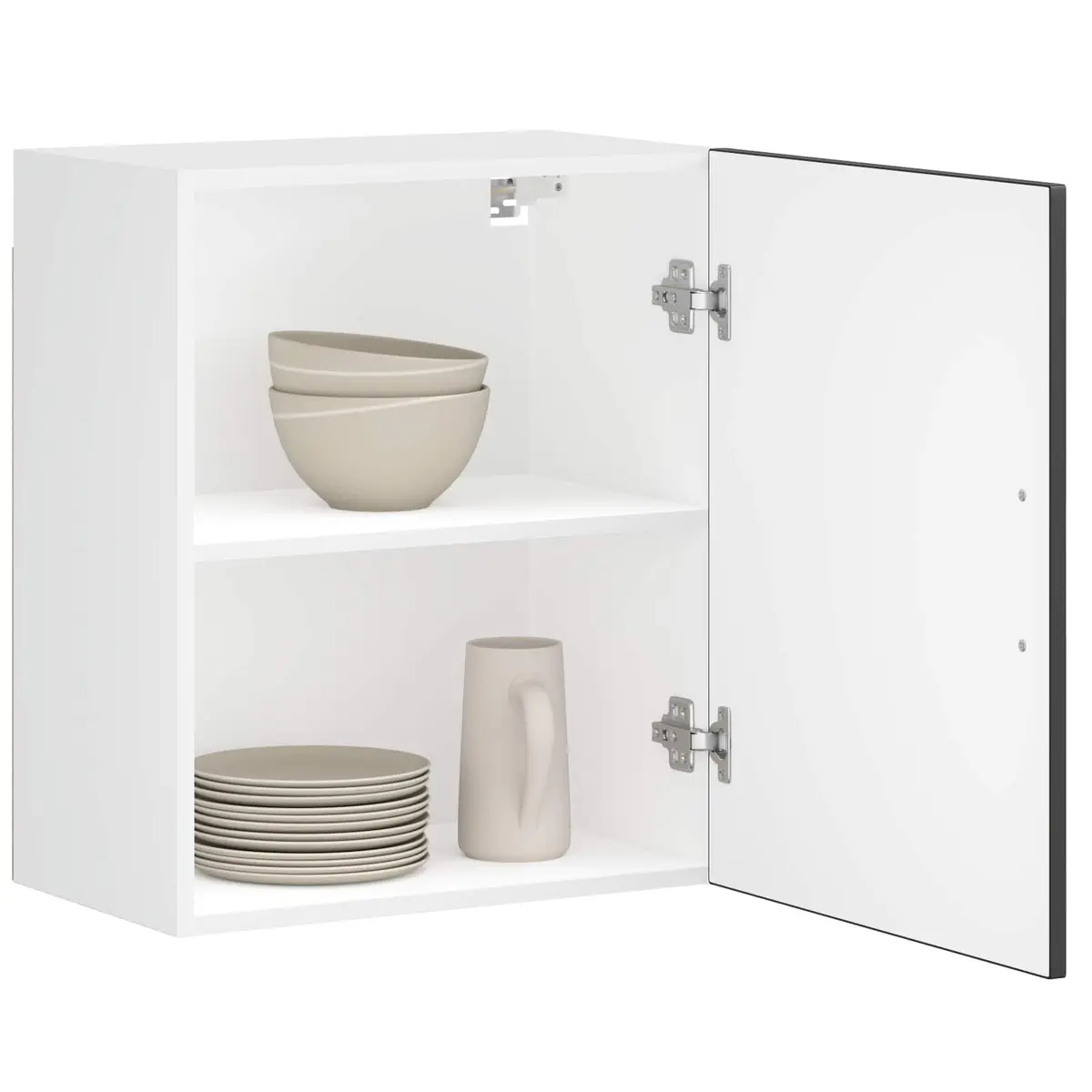 Engineered Wood Kitchen Wall Cabinet with Door, White