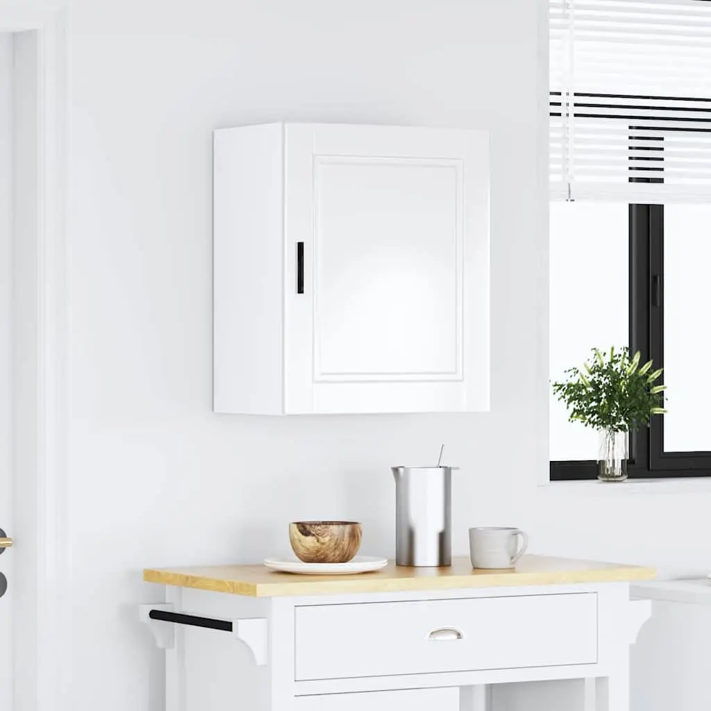 Grey Engineered Wood Wall-Mounted Kitchen Cabinet