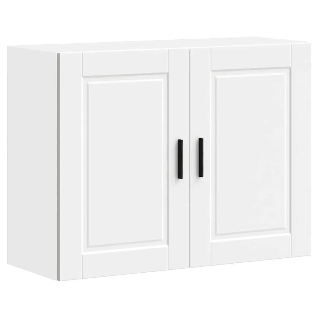 Kitchen Wall Cabinet White Engineered Wood Storage Cupboard Organiser Shelving