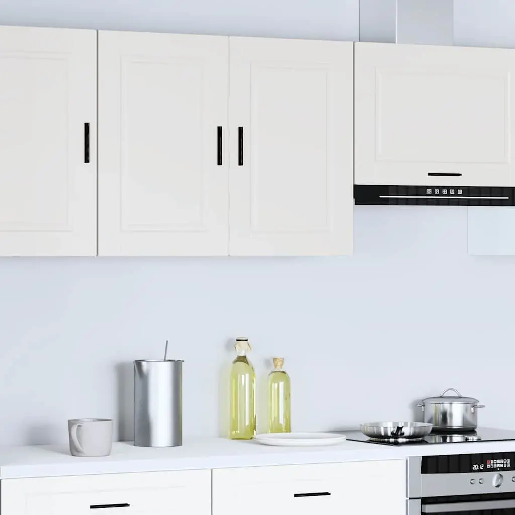 Kitchen Wall Cabinet White Engineered Wood Storage Cupboard Organiser Shelving