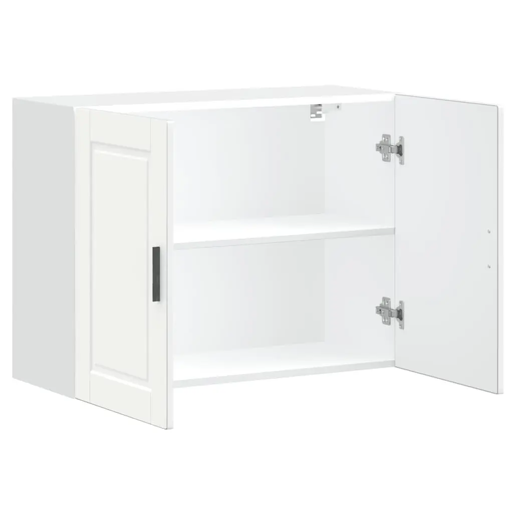 Kitchen Wall Cabinet White Engineered Wood Storage Cupboard Organiser Shelving