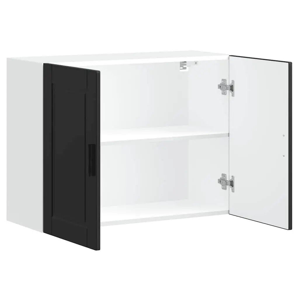 Engineered Wood Wall Cabinet in Black for Kitchen Use