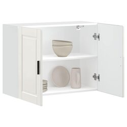 Engineered Wood Kitchen Wall Cabinet - White Gloss Finish