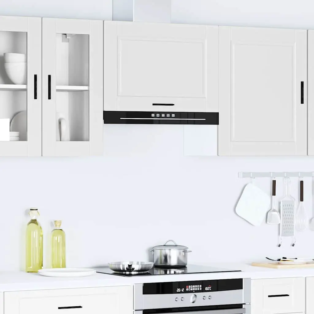 Wall-Mounted Kitchen Cabinet Organizer Engineered Wood White Finish for Space Saving Storage Solutions
