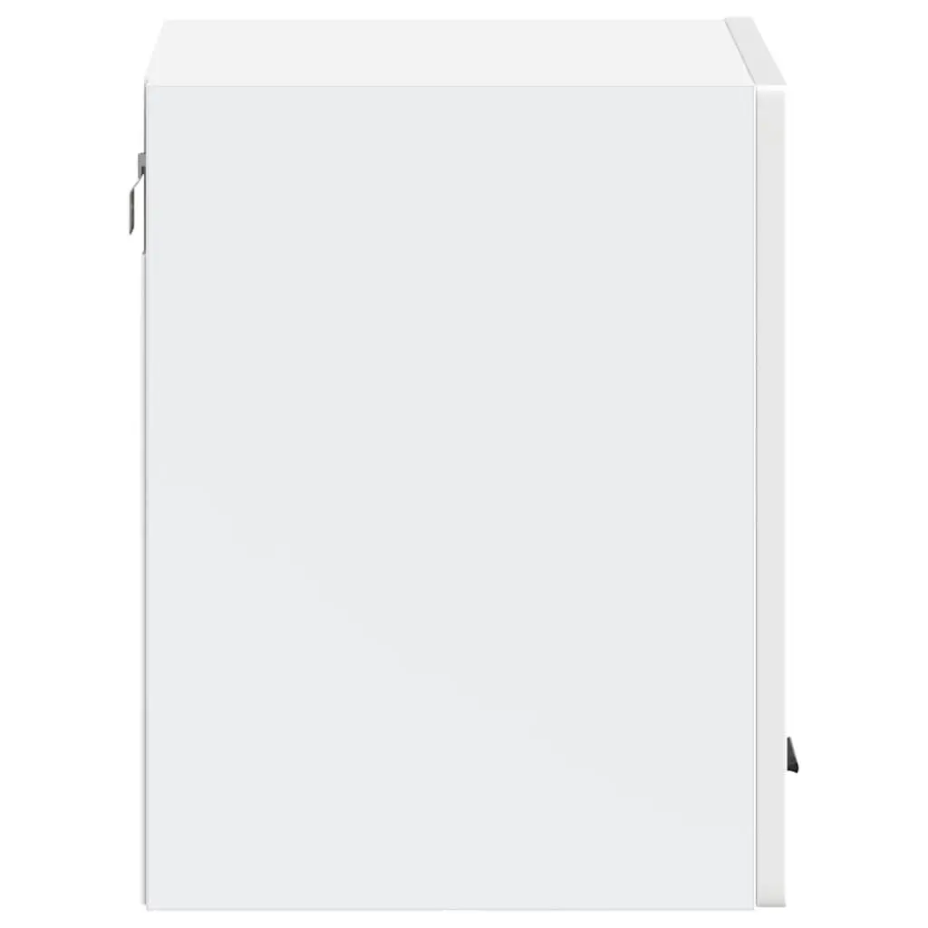 Wall-Mounted Kitchen Cabinet Organizer Engineered Wood White Finish for Space Saving Storage Solutions