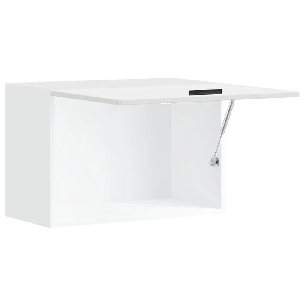 Wall-Mounted Kitchen Cabinet Organizer Engineered Wood White Finish for Space Saving Storage Solutions