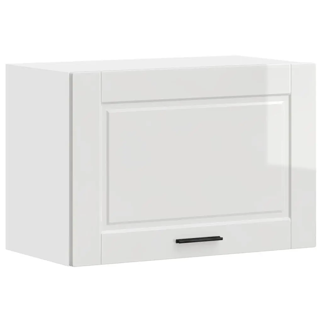 Kitchen Wall Cabinet White High Gloss Wall-Mounted Engineered Wood