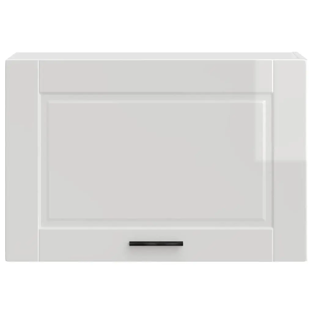 Kitchen Wall Cabinet White High Gloss Wall-Mounted Engineered Wood